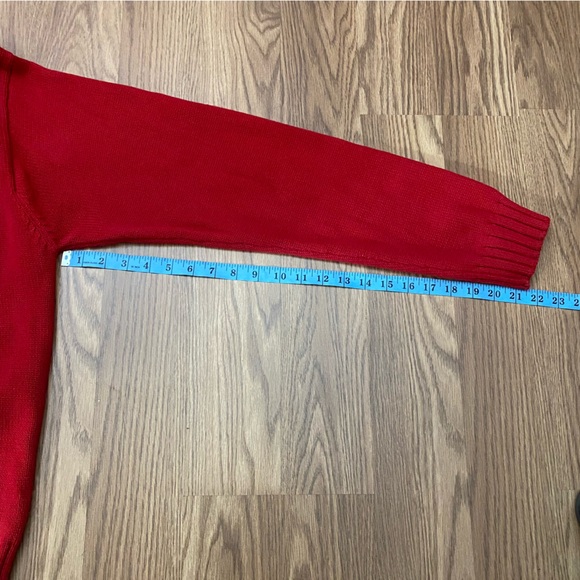 Vintage Tommy Hilfiger Men Size XL Knit Sweater Pullover Red Cotton - Picture 7 of 11